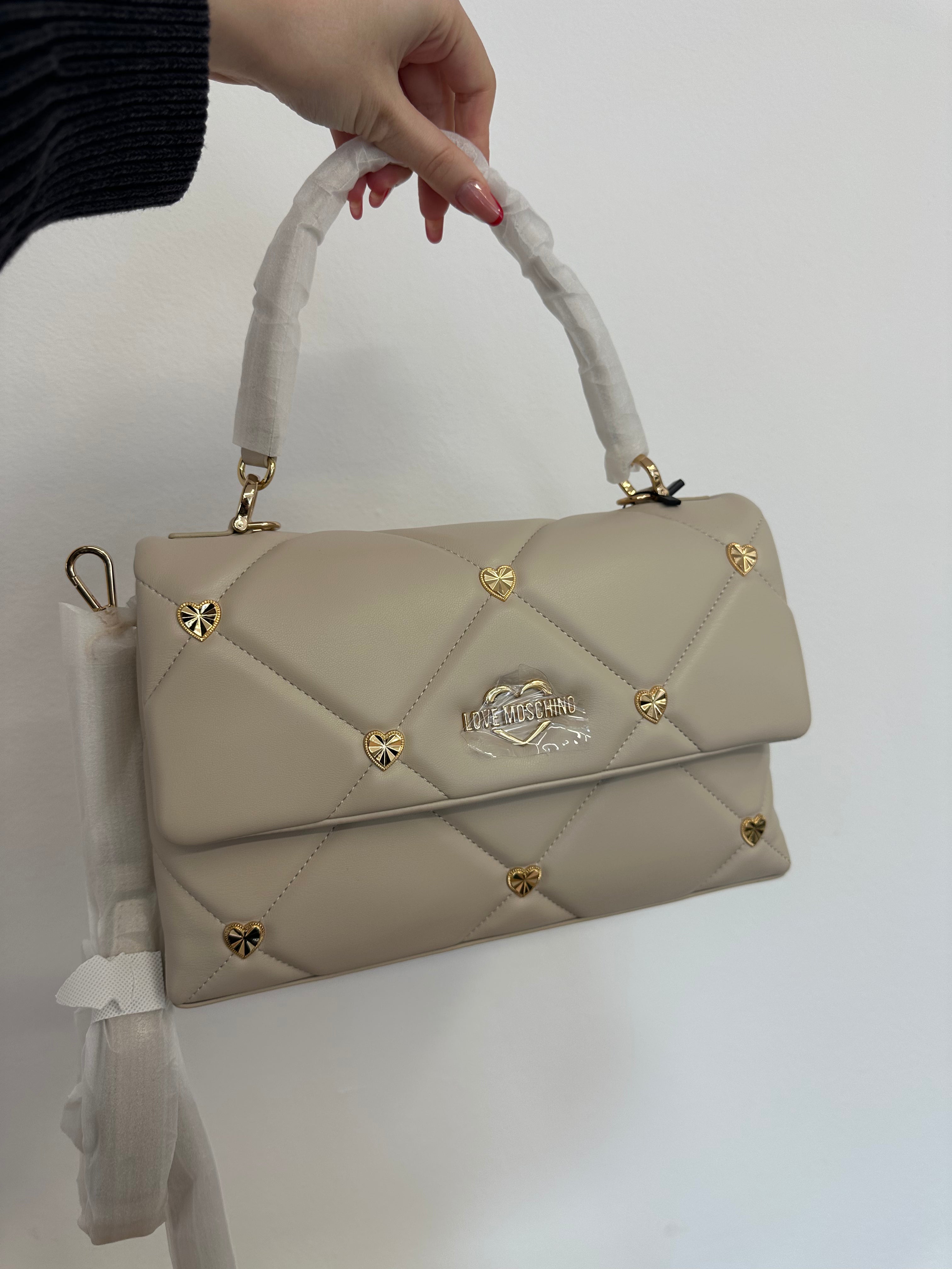 Borsa Love Moschino Grigia Brillante