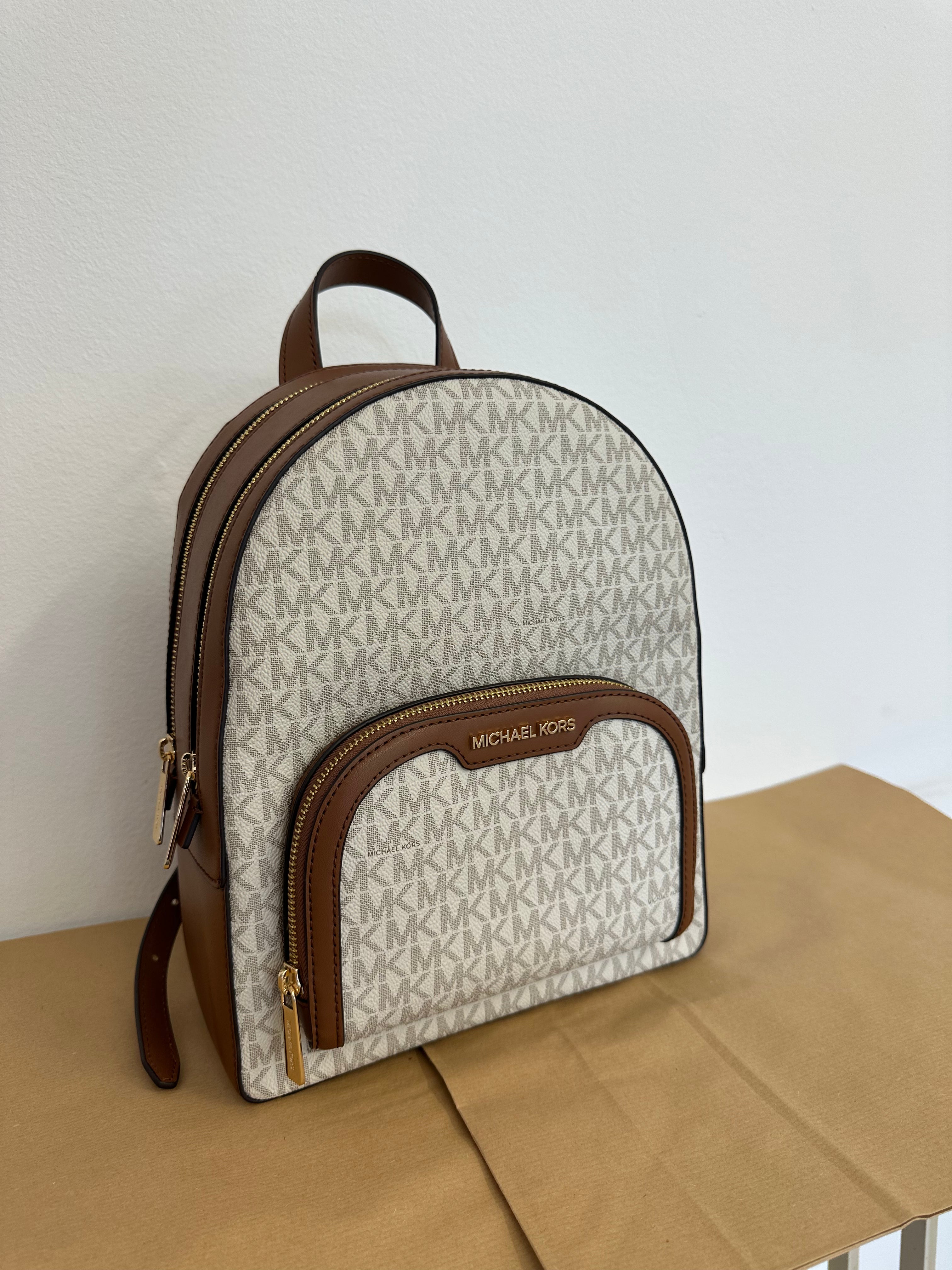 Zaino Michael Kors Grigio Chiaro e Beige