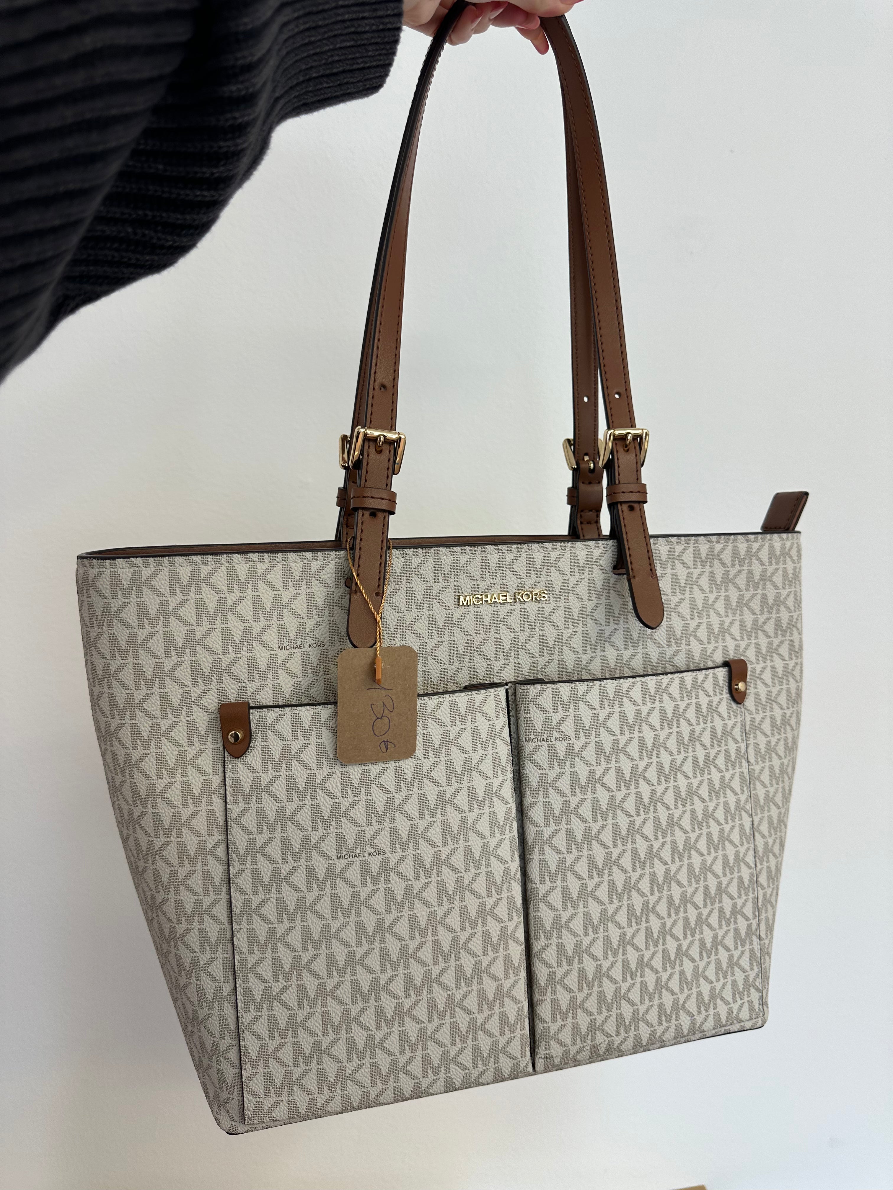 Borsa Michael Kors Bianca con Beige