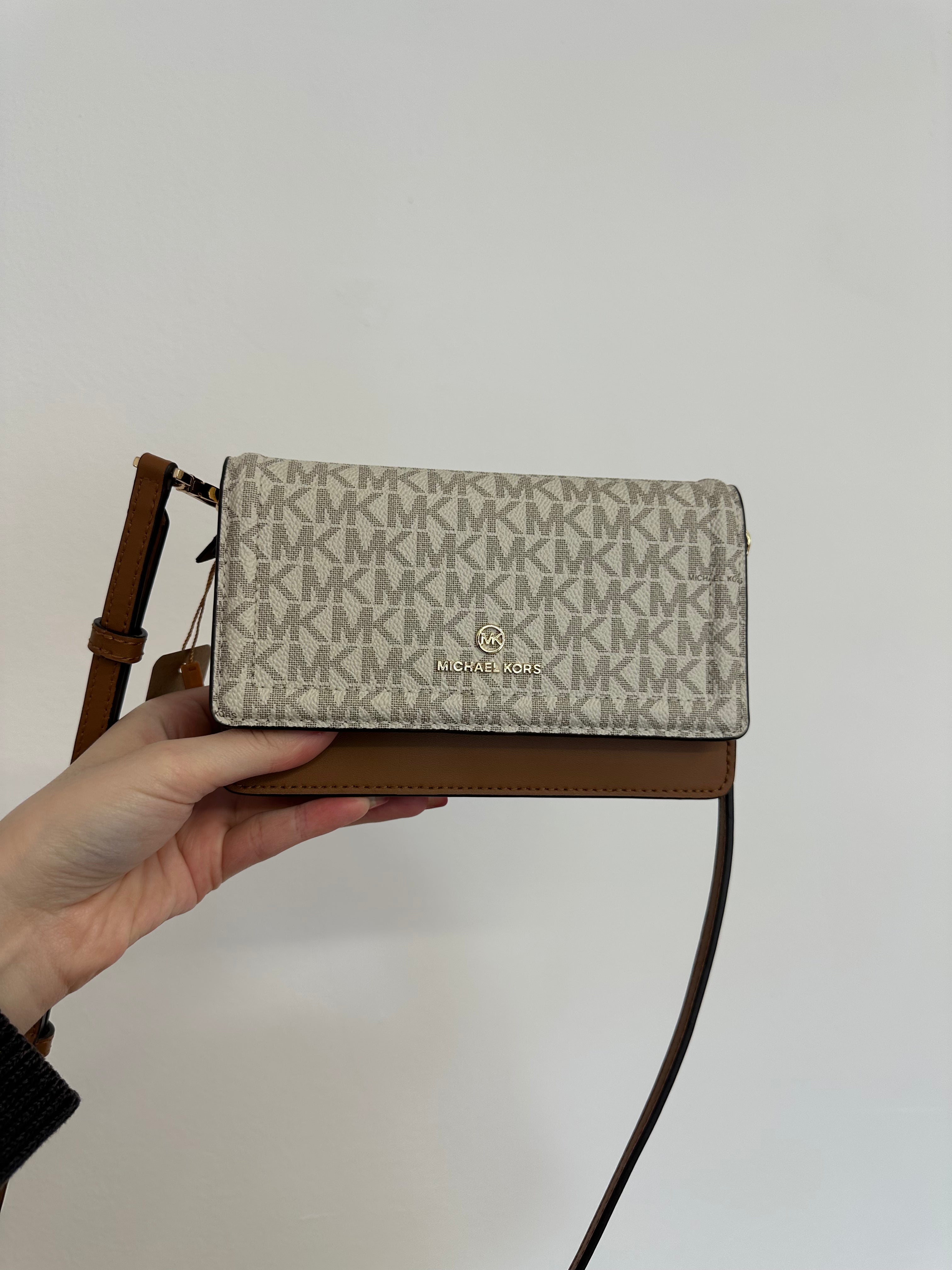 Borsa Micheal Kors bianca/marrone