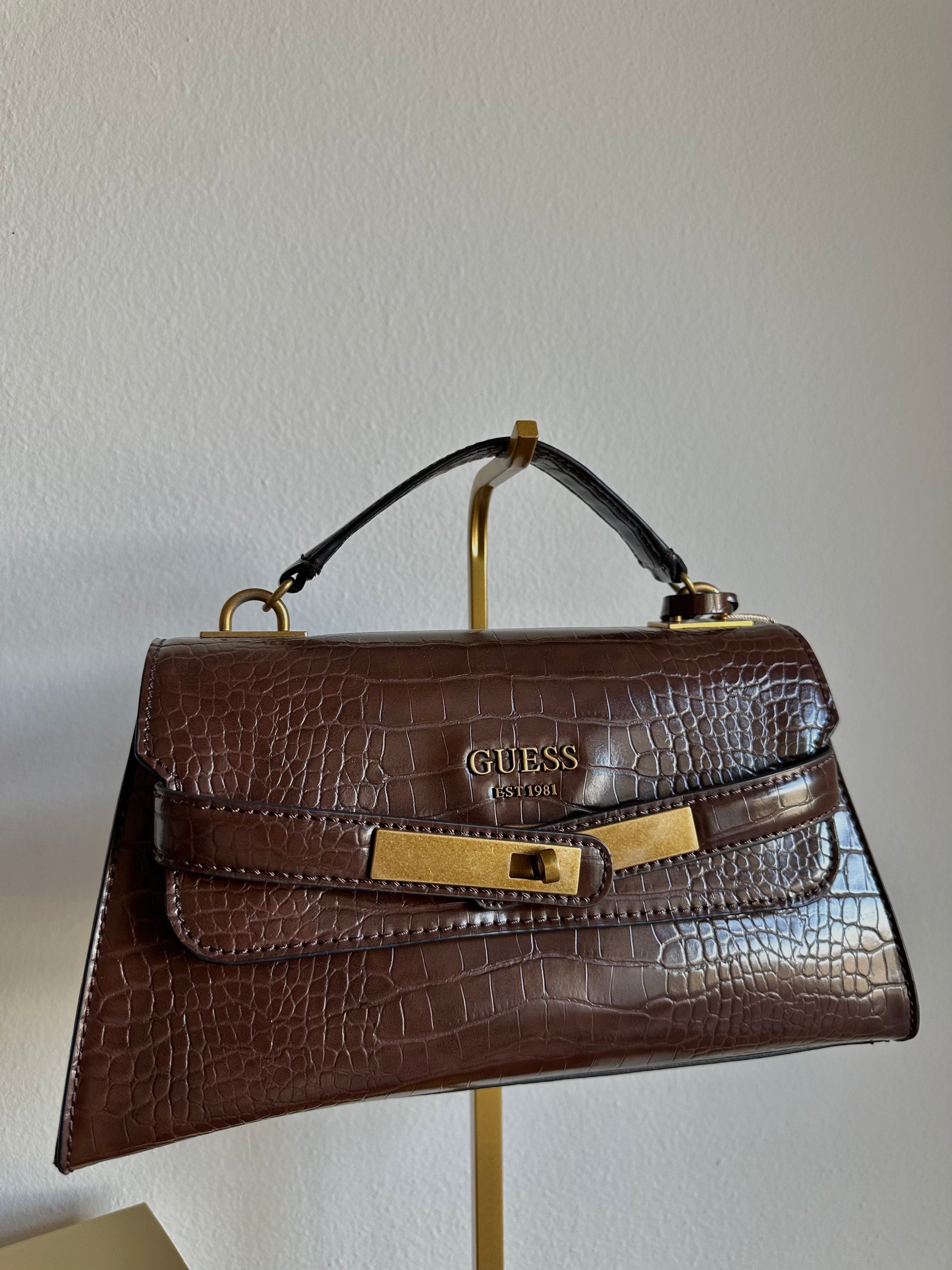 Borsa Guess marrone lucido