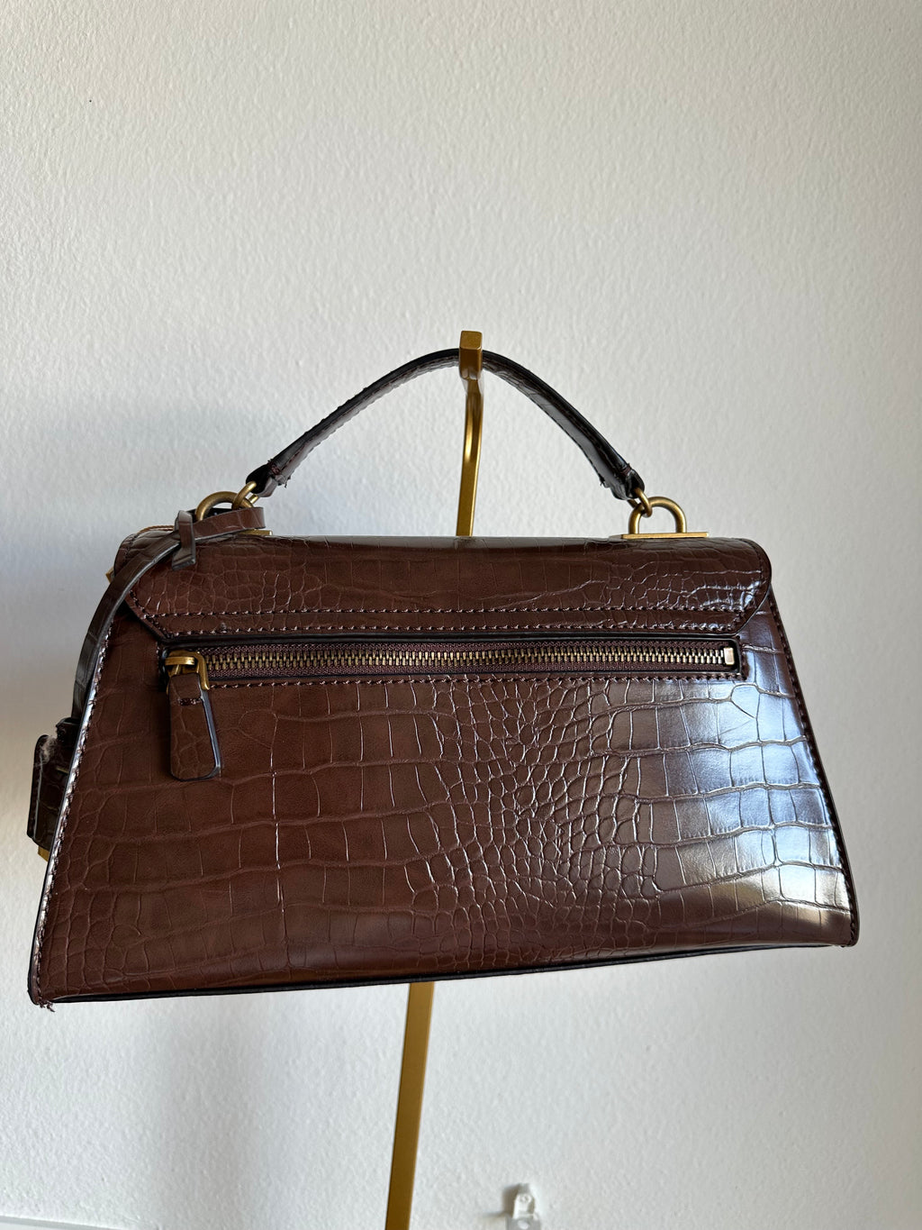 Borsa Guess marrone lucido