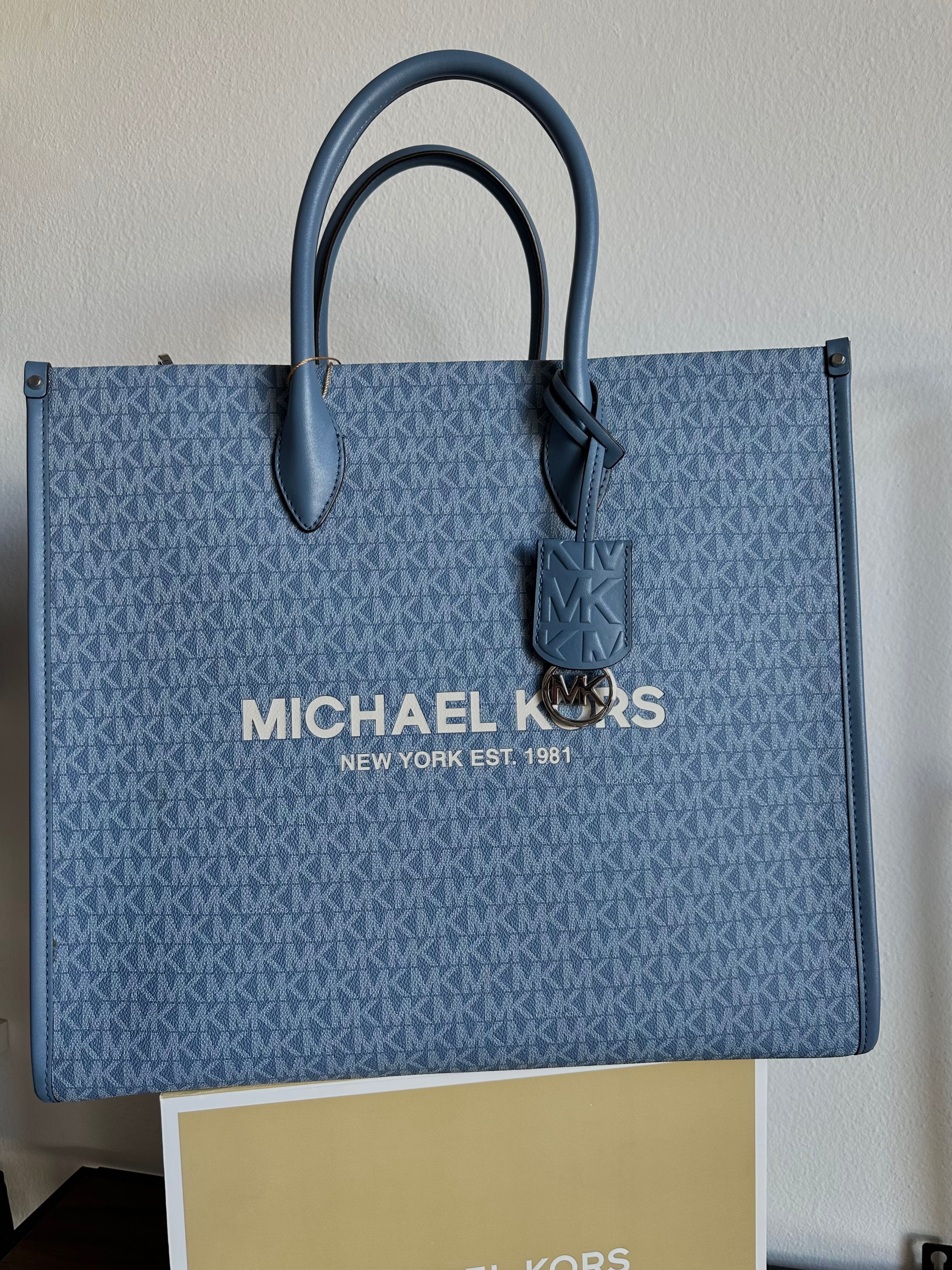 Borsa Alta Michael Kors Azzurro Celeste