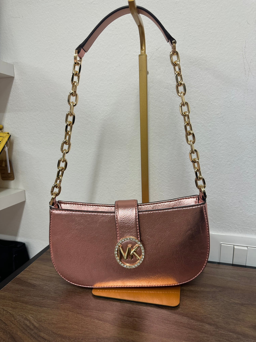 Borsa Michael Kors rosa metallizzato